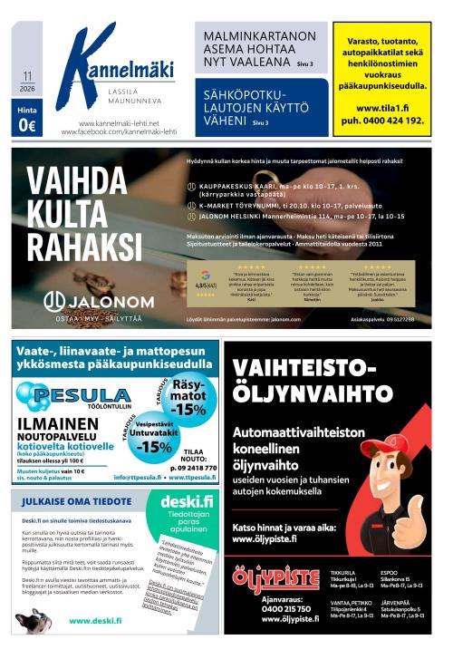 Kannelmäki-lehti 15.10.2026