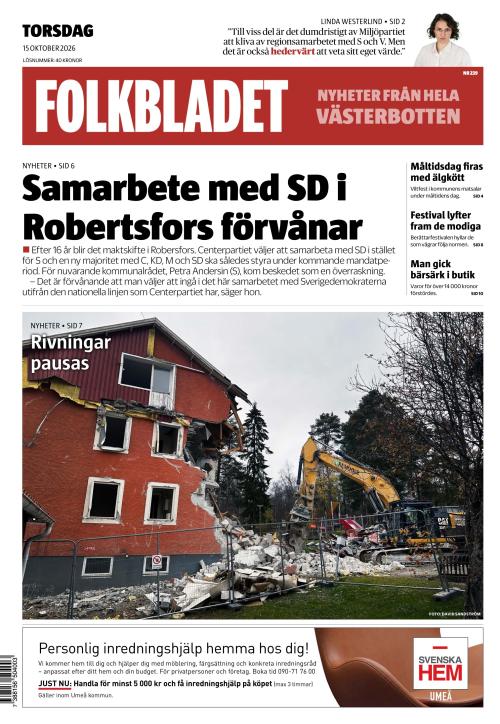 Folkbladet (Västerbotten) 15.10.2026