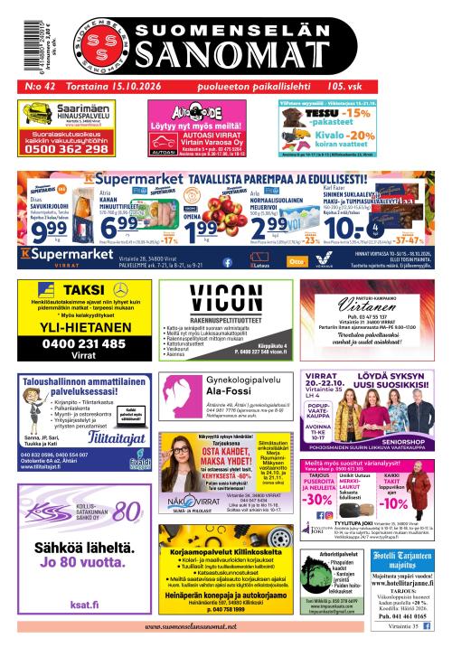 Suomenselän Sanomat 15.10.2026