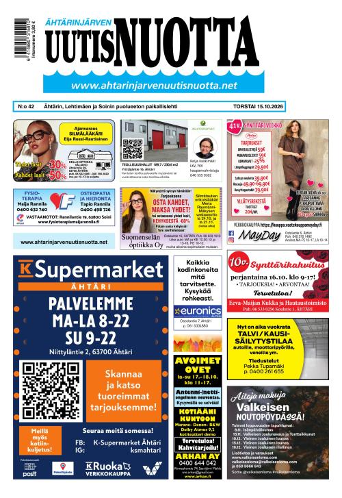 Ähtärinjärven Uutisnuotta 15.10.2026