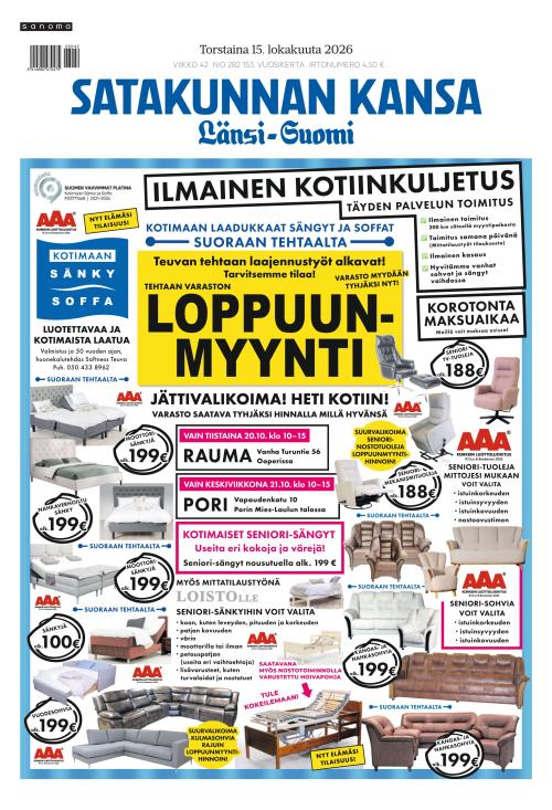 Satakunnan Kansa Länsi-Suomi 15.10.2026