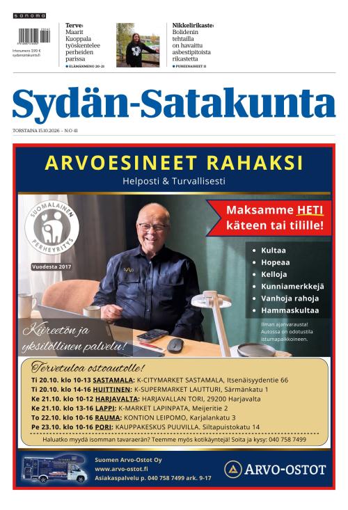 Sydän-Satakunta ja Jokilaakso 15.10.2026