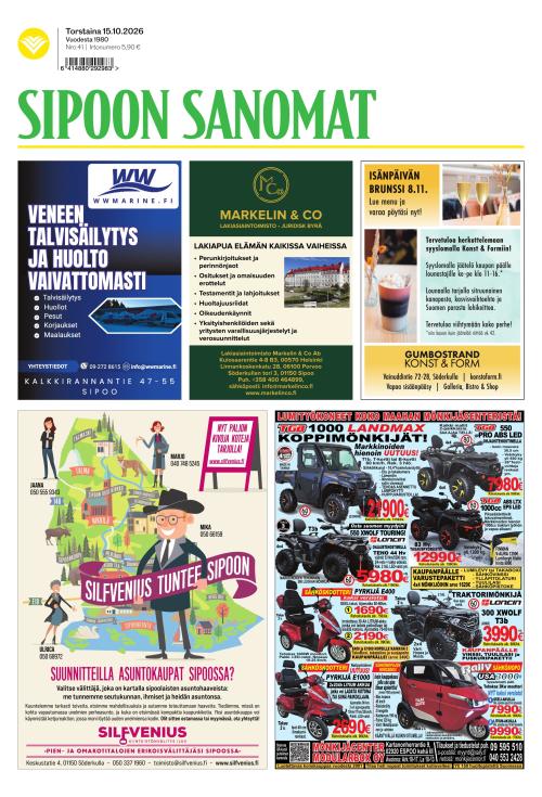 Sipoon Sanomat 15.10.2026