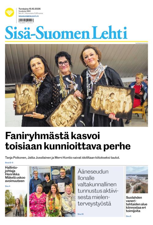 Sisä-Suomen Lehti 15.10.2026