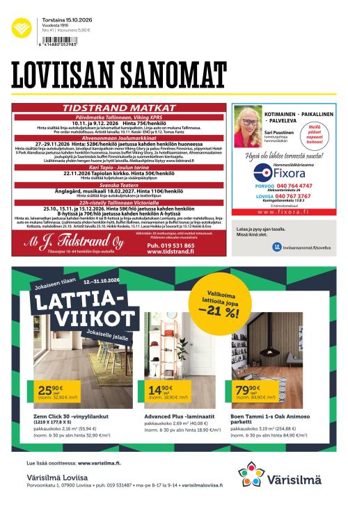 Loviisan Sanomat 15.10.2026