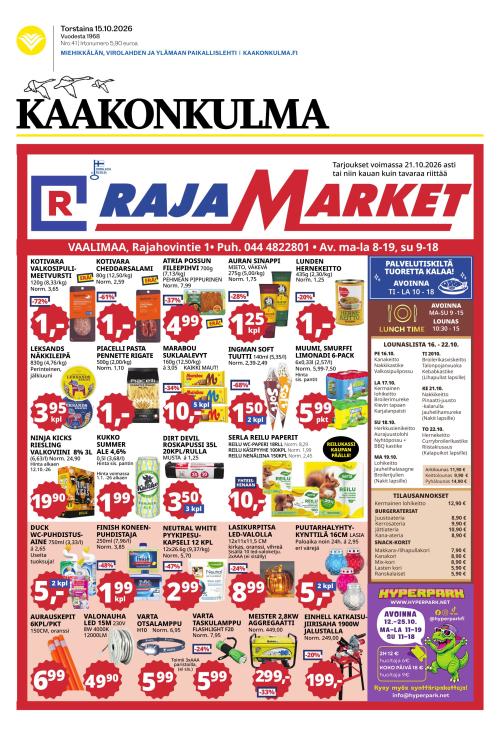 Kaakonkulma 15.10.2026