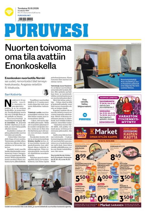 Puruvesi-lehti 15.10.2026