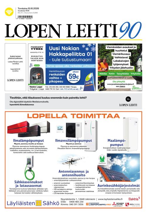 Lopen Lehti 15.10.2026