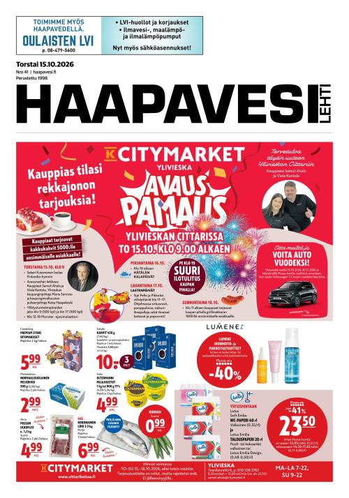 Haapavesi-lehti 15.10.2026
