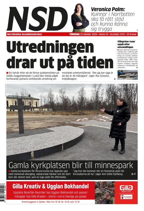 Norrländska Socialdemokraten 15.10.2026