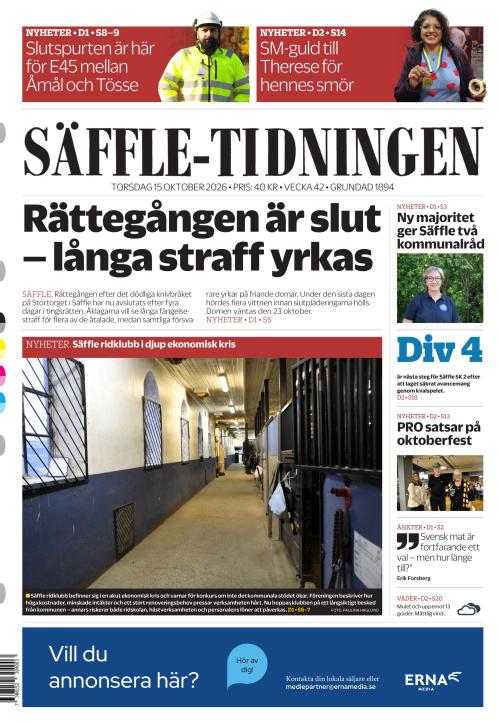 Säffle-Tidningen 15.10.2026