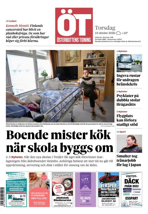 Österbottens Tidning 15.10.2026