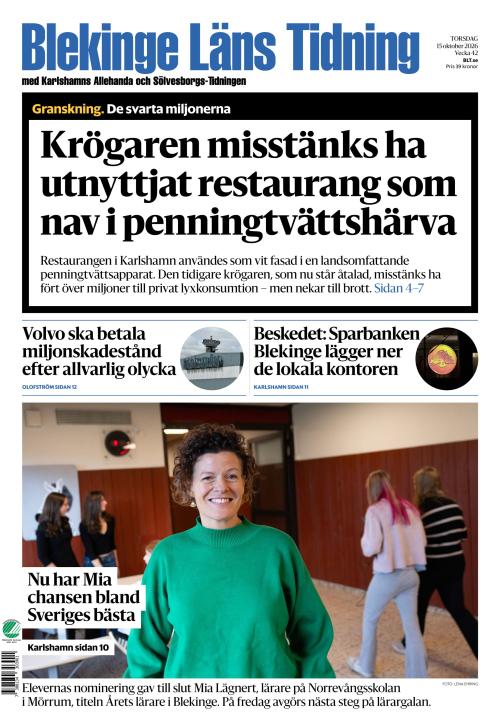 Blekinge Läns Tidning 15.10.2026