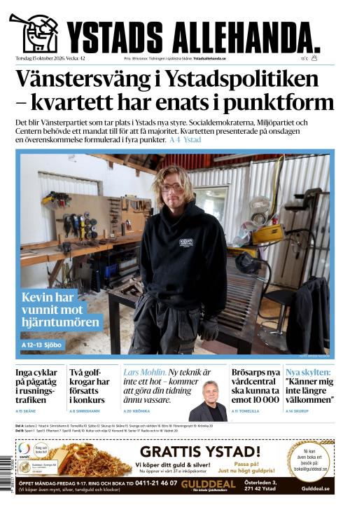 Ystads Allehanda 15.10.2026