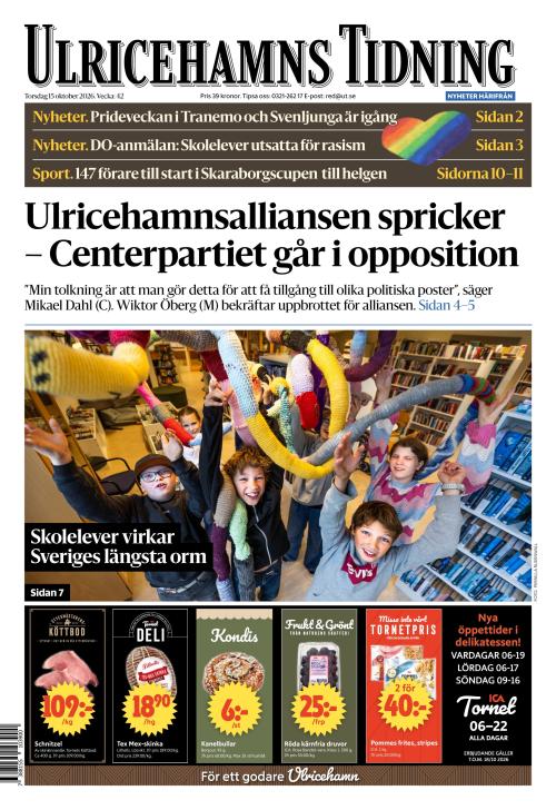 Ulricehamns Tidning 15.10.2026