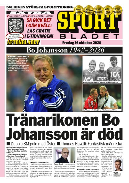 Aftonbladet Sportbladet 16.10.2026