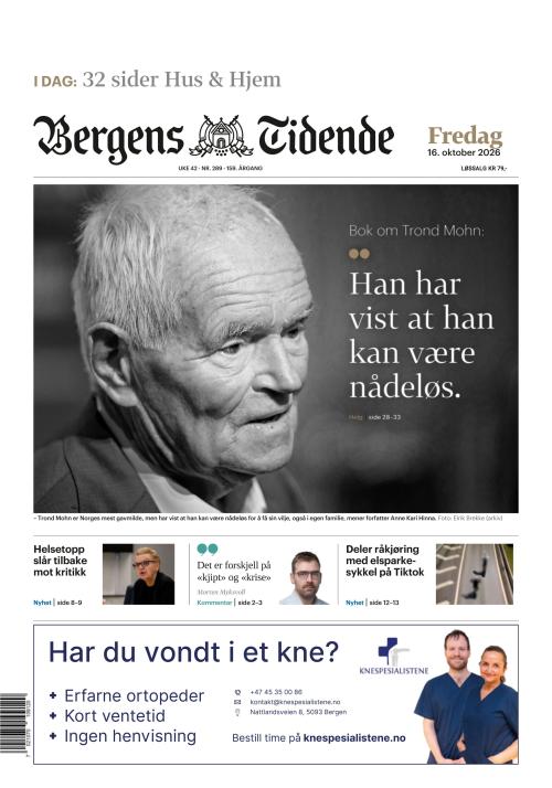 Bergens Tidende 16.10.2026