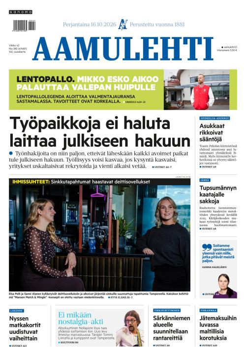 Aamulehti 16.10.2026