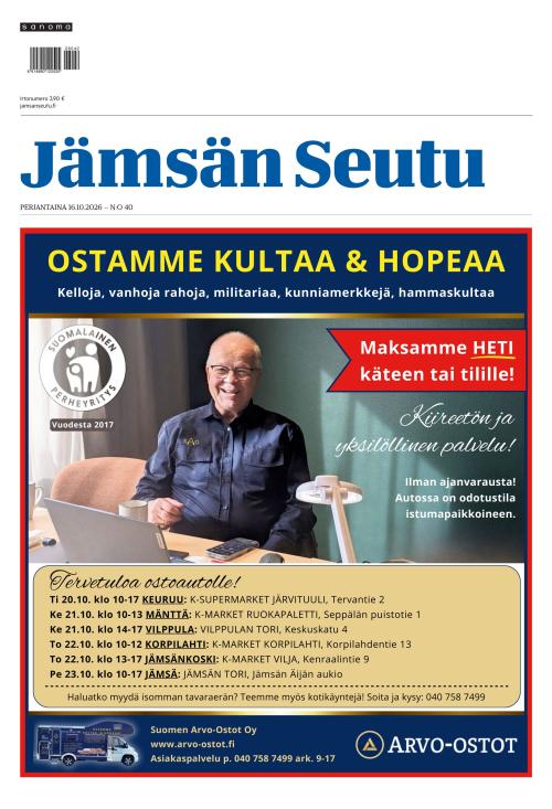 Jämsän Seutu ja Vekkari 16.10.2026