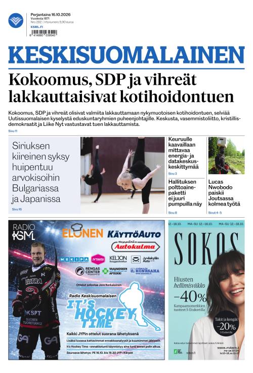 Keskisuomalainen 16.10.2026