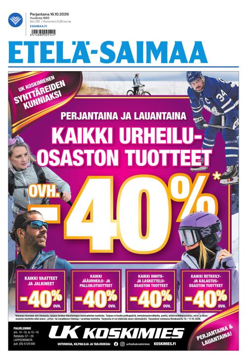 Etelä-Saimaa 16.10.2026