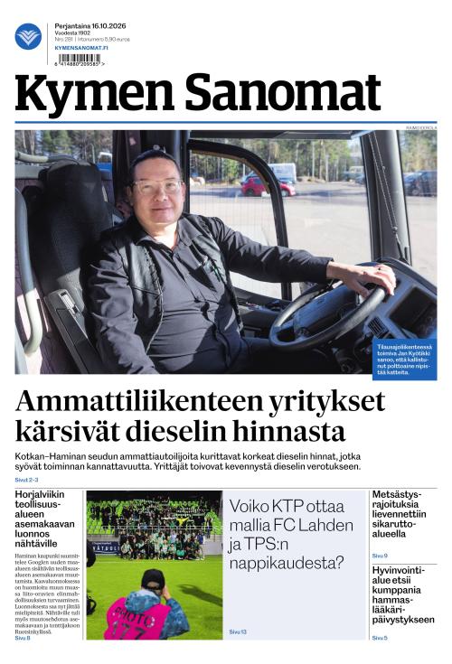 Kymen Sanomat 16.10.2026