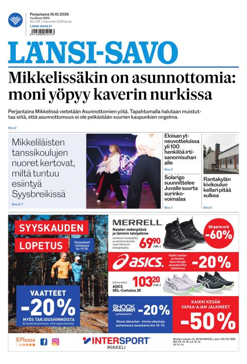 Länsi-Savo 16.10.2026