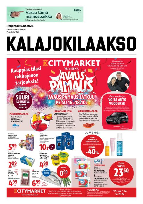 Kalajokilaakso ja Kalajaska 16.10.2026