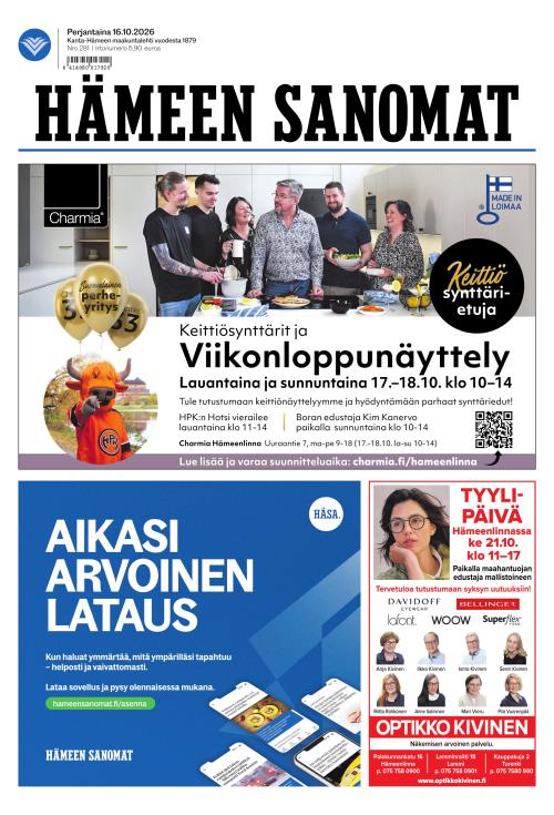 Hämeen Sanomat 16.10.2026