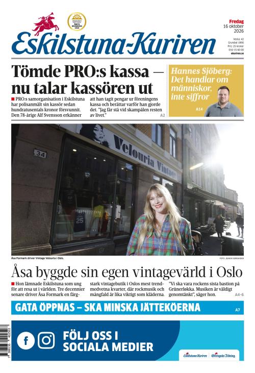 Eskilstuna-Kuriren 16.10.2026