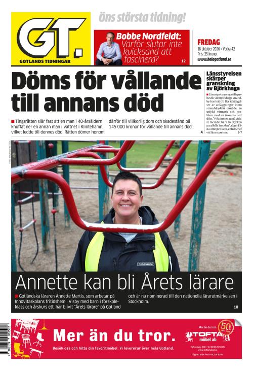 Gotlands Tidningar 16.10.2026
