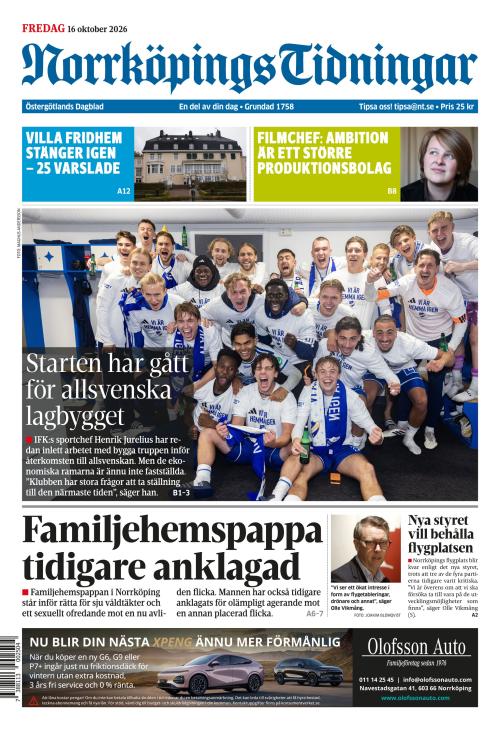 Norrköpings Tidningar 16.10.2026
