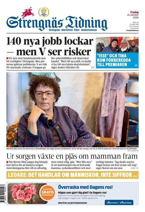Strengnäs Tidning 16.10.2026