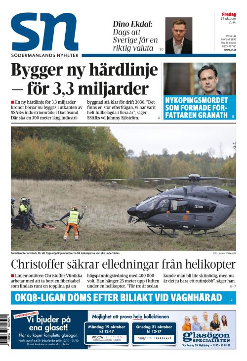 Södermanlands Nyheter 16.10.2026