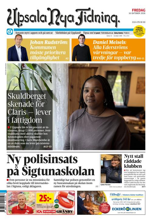 Upsala Nya Tidning 16.10.2026