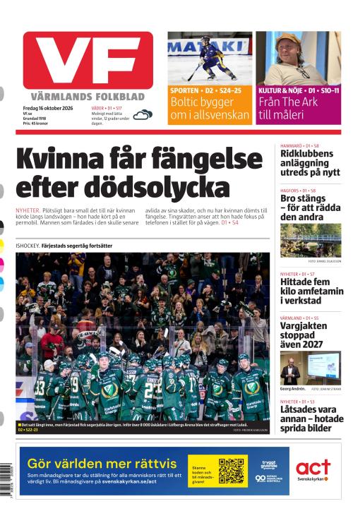 Värmlands Folkblad 16.10.2026