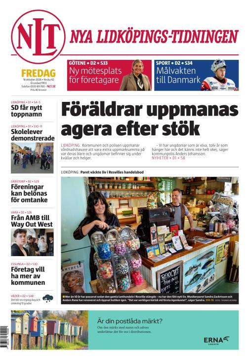 Nya Lidköpings-Tidningen 16.10.2026