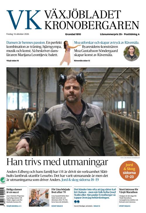Växjöbladet Kronobergaren 16.10.2026