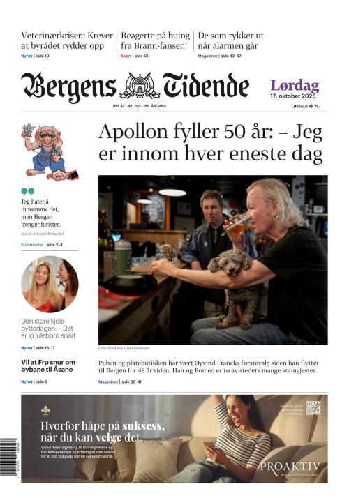 Bergens Tidende 17.10.2026