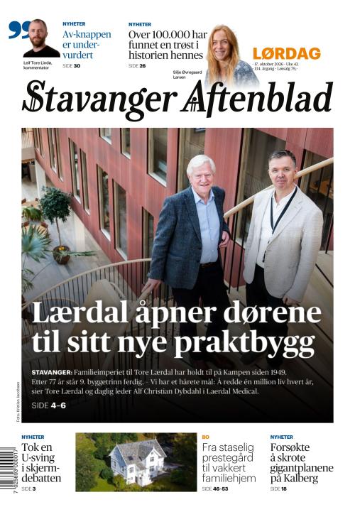 Stavanger Aftenblad 17.10.2026