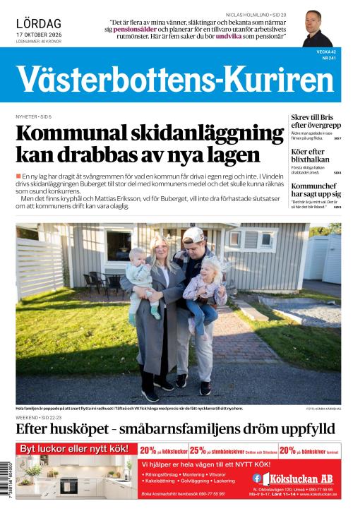 Västerbottens-Kuriren 17.10.2026