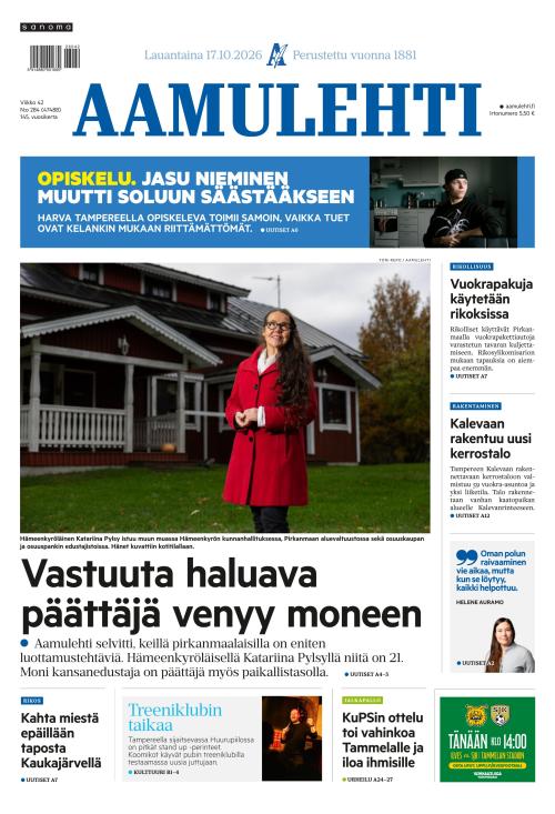Aamulehti 17.10.2026