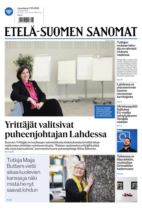 Etelä-Suomen Sanomat 17.10.2026