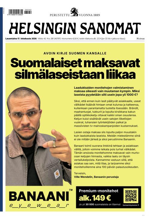 Helsingin Sanomat 17.10.2026