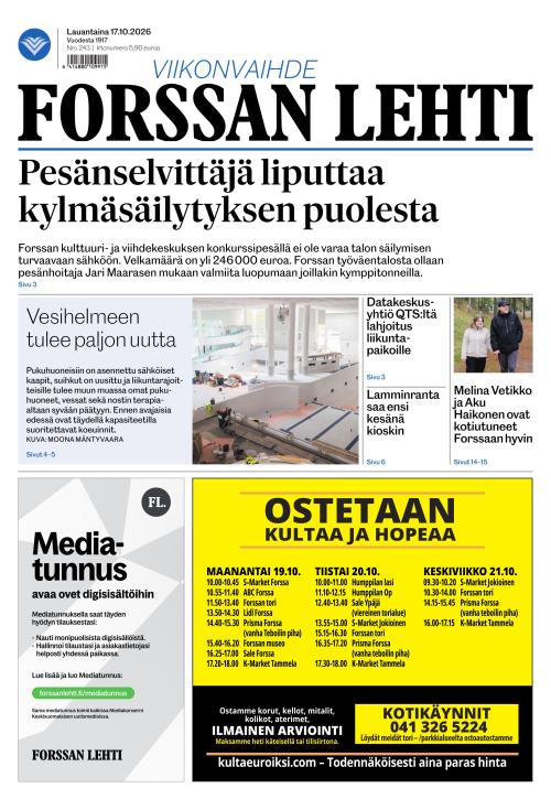 Forssan Lehti 17.10.2026