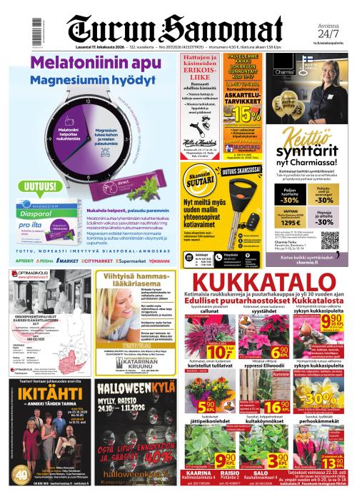 Turun Sanomat 17.10.2026