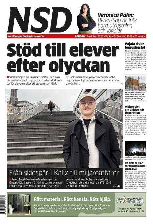 Norrländska Socialdemokraten 17.10.2026