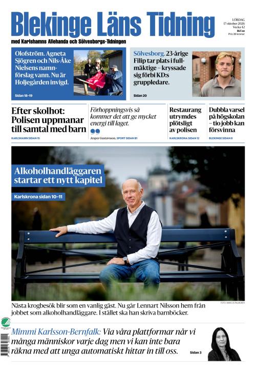 Blekinge Läns Tidning 17.10.2026