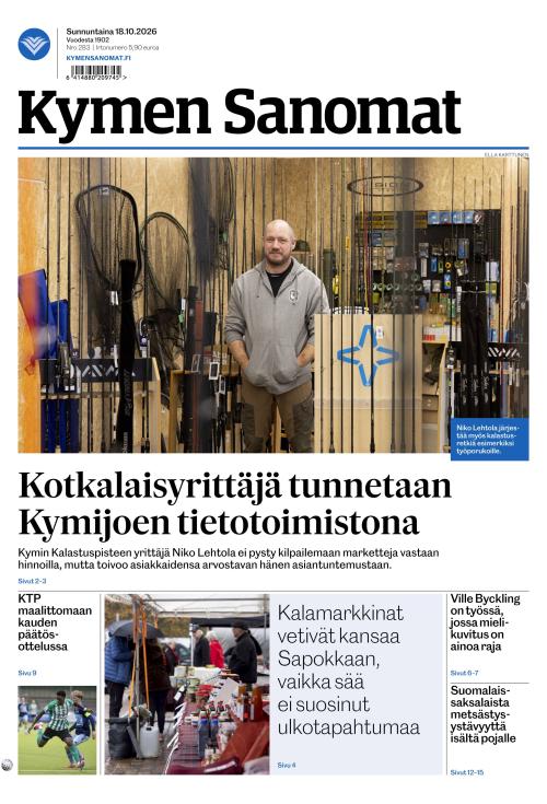 Kymen Sanomat 18.10.2026