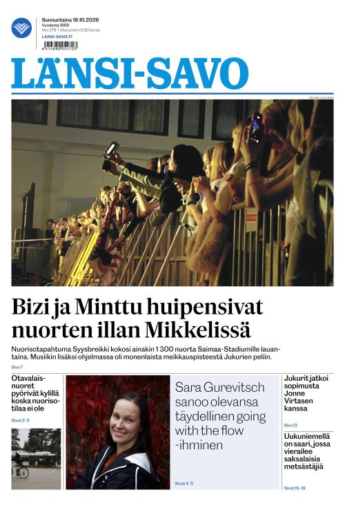 Länsi-Savo 18.10.2026